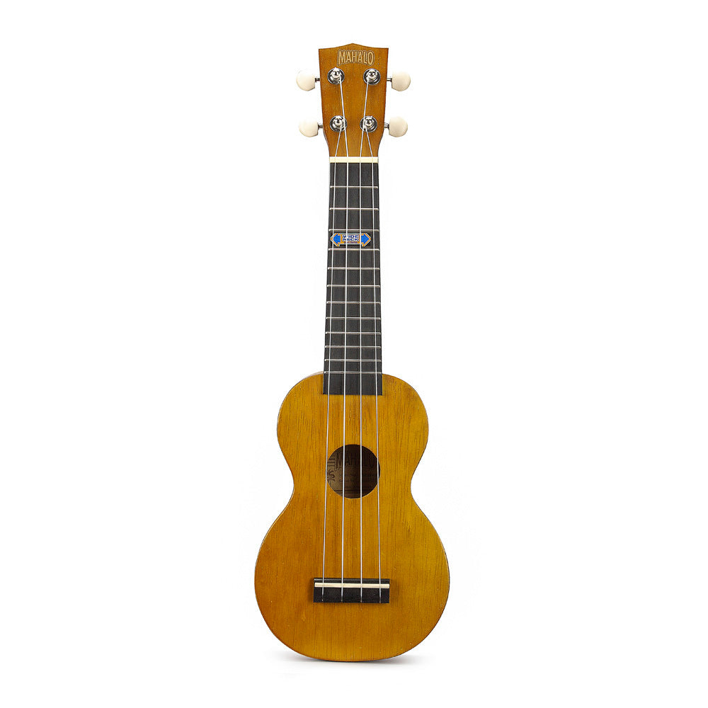 Mahalo Kahiko Plus Series Soprano Ukulele - Wide Neck (Transparent Brown)