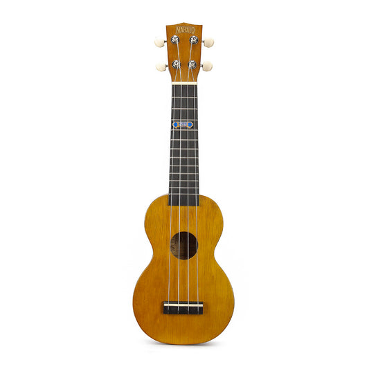 Mahalo Kahiko Plus Series Soprano Ukulele - Wide Neck (Transparent Brown)