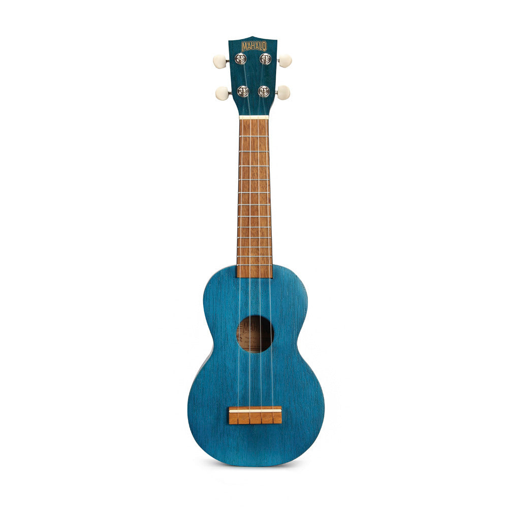 Mahalo Kahiko Series Soprano Ukulele (Transparent Blue)