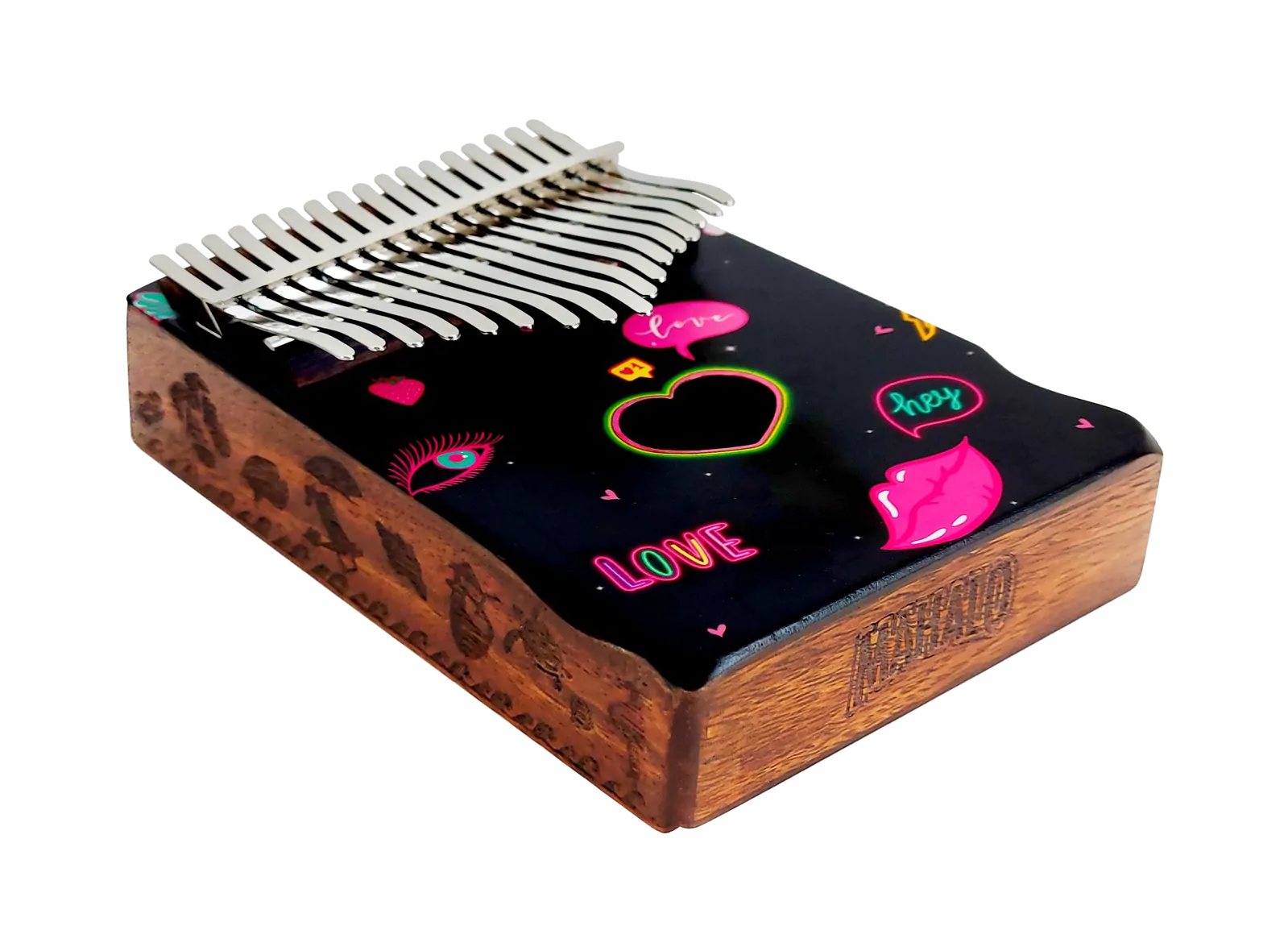 Mahalo 17 Note Heart Kalimba with Bag