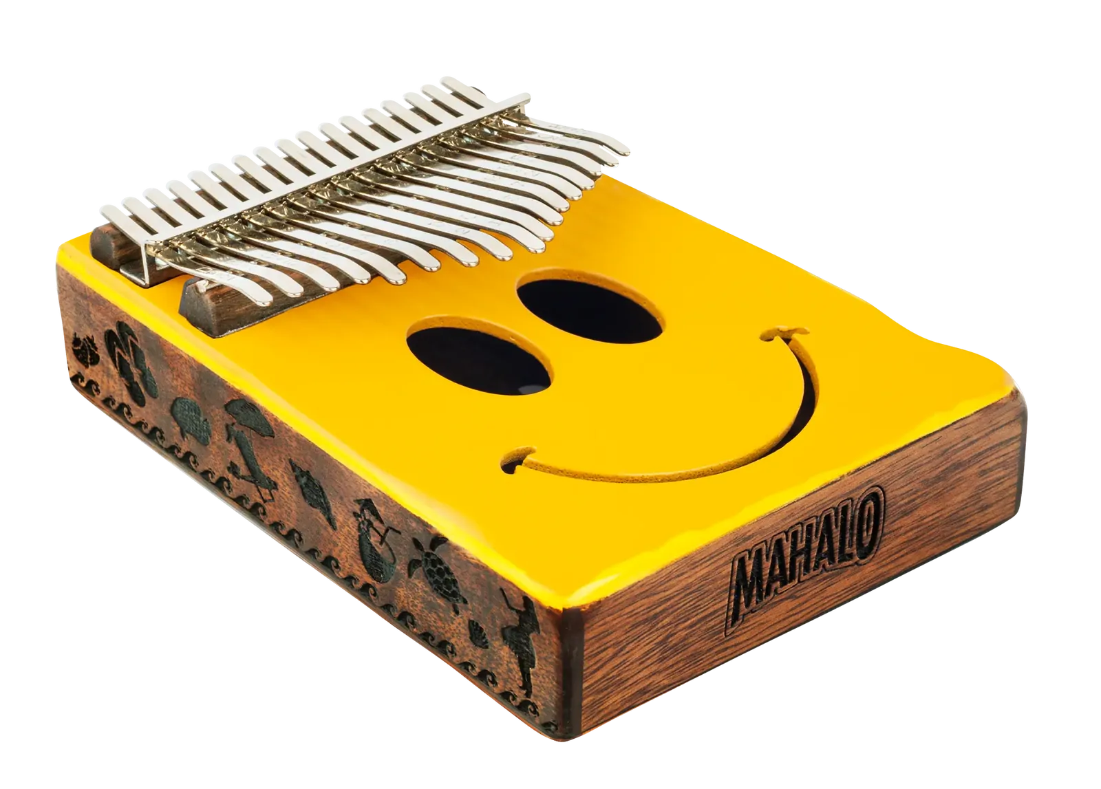 Mahalo 17 Note Ukulele MKA17SM - Smile Face Soundhole with Beach Etchings