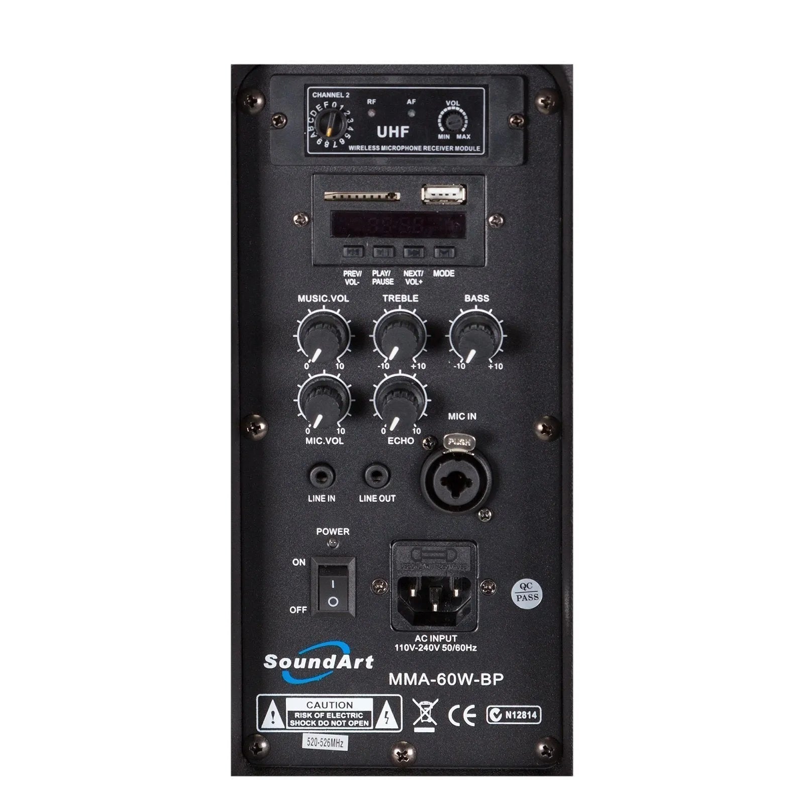 SoundArt MMA-60W-BP 60 Watt Wireless Multi-Purpose Amplifier with Bluetooth and MP3 Player — view 4