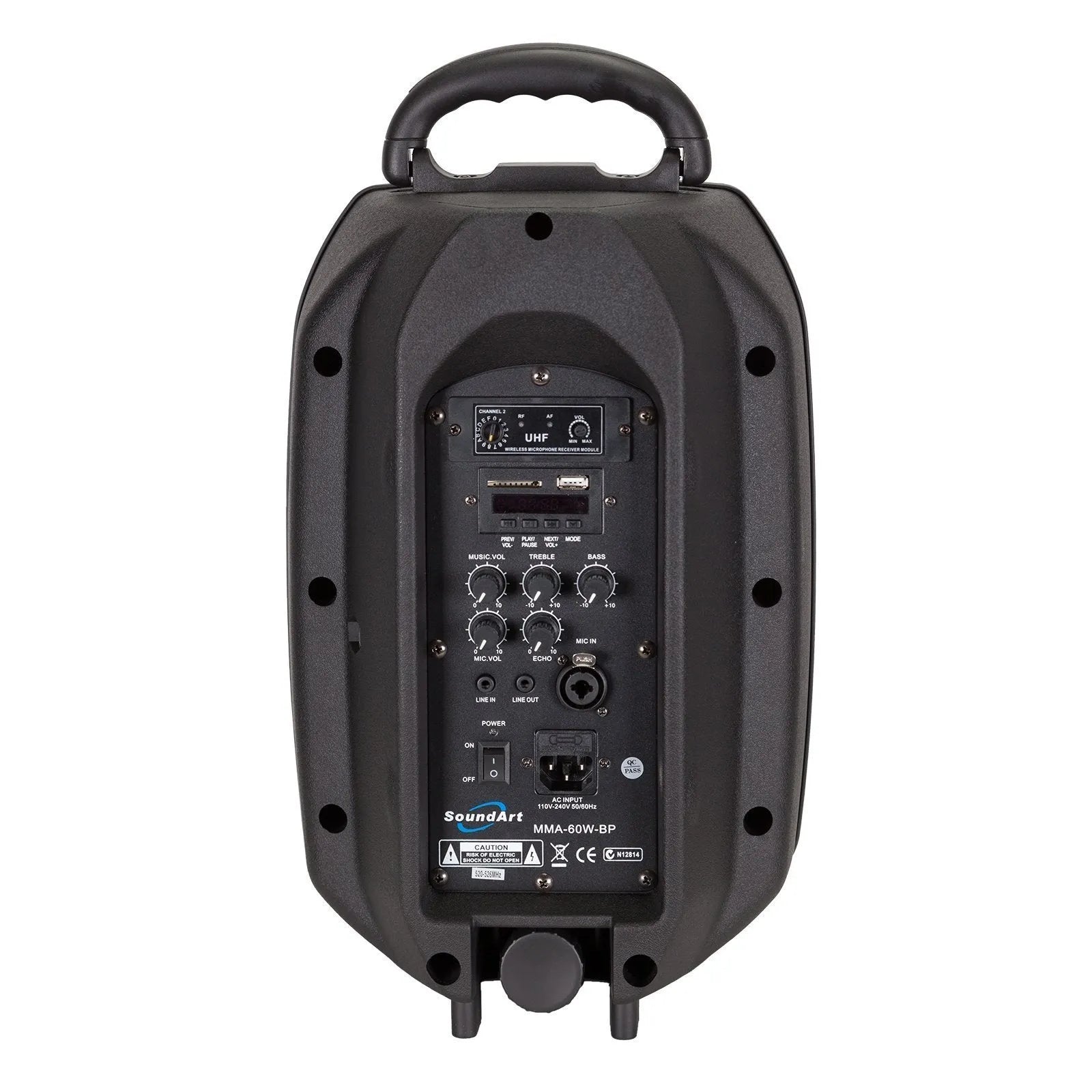 SoundArt MMA-60W-BP 60 Watt Wireless Multi-Purpose Amplifier with Bluetooth and MP3 Player — view 2