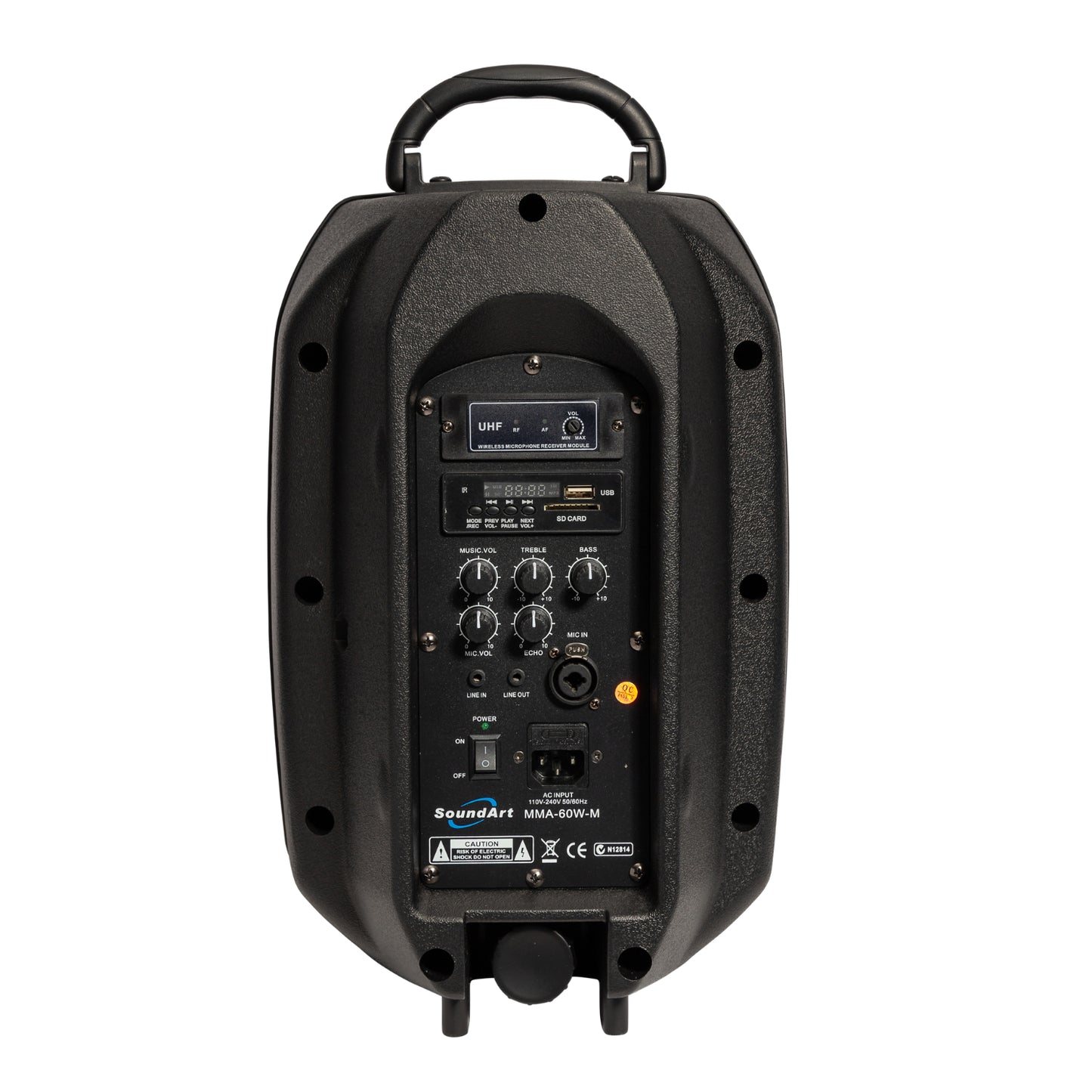 SoundArt 60 Watt Wireless Multi-Purpose Amplifier with Bluetooth, MP3 Player, Mic Channel, Remote Control, Portable PA System — view 2