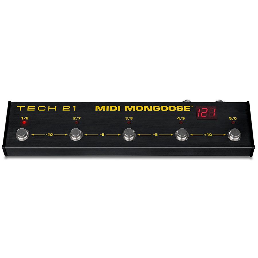 Tech 21 MIDI Mongoose Foot Controller - 5 Switches, 128 Patches, All-Metal Housing