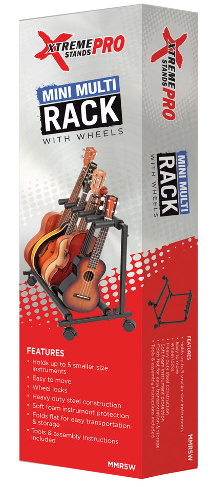 Mini Multi Instrument Rack Stand with Wheels — view 3