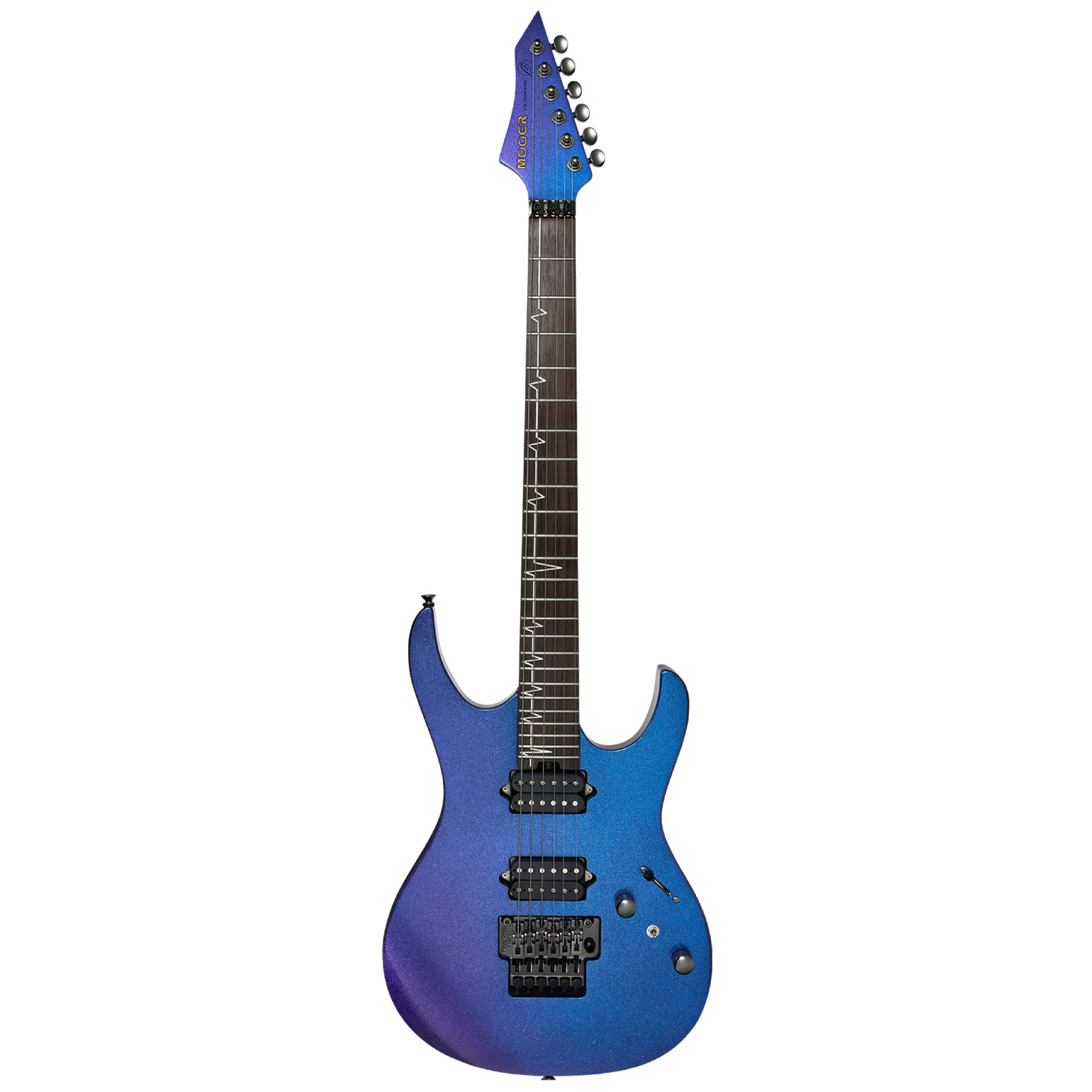 MOOER MMT100 FR Electric Guitar Aurora Purple with Floyd Rose Tremolo and Locking Nut