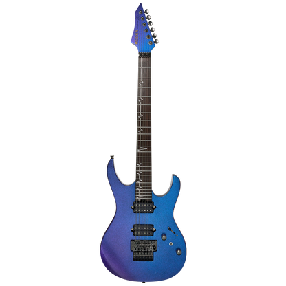 MOOER MMT100 FR Electric Guitar Aurora Purple with Floyd Rose Tremolo and Locking Nut