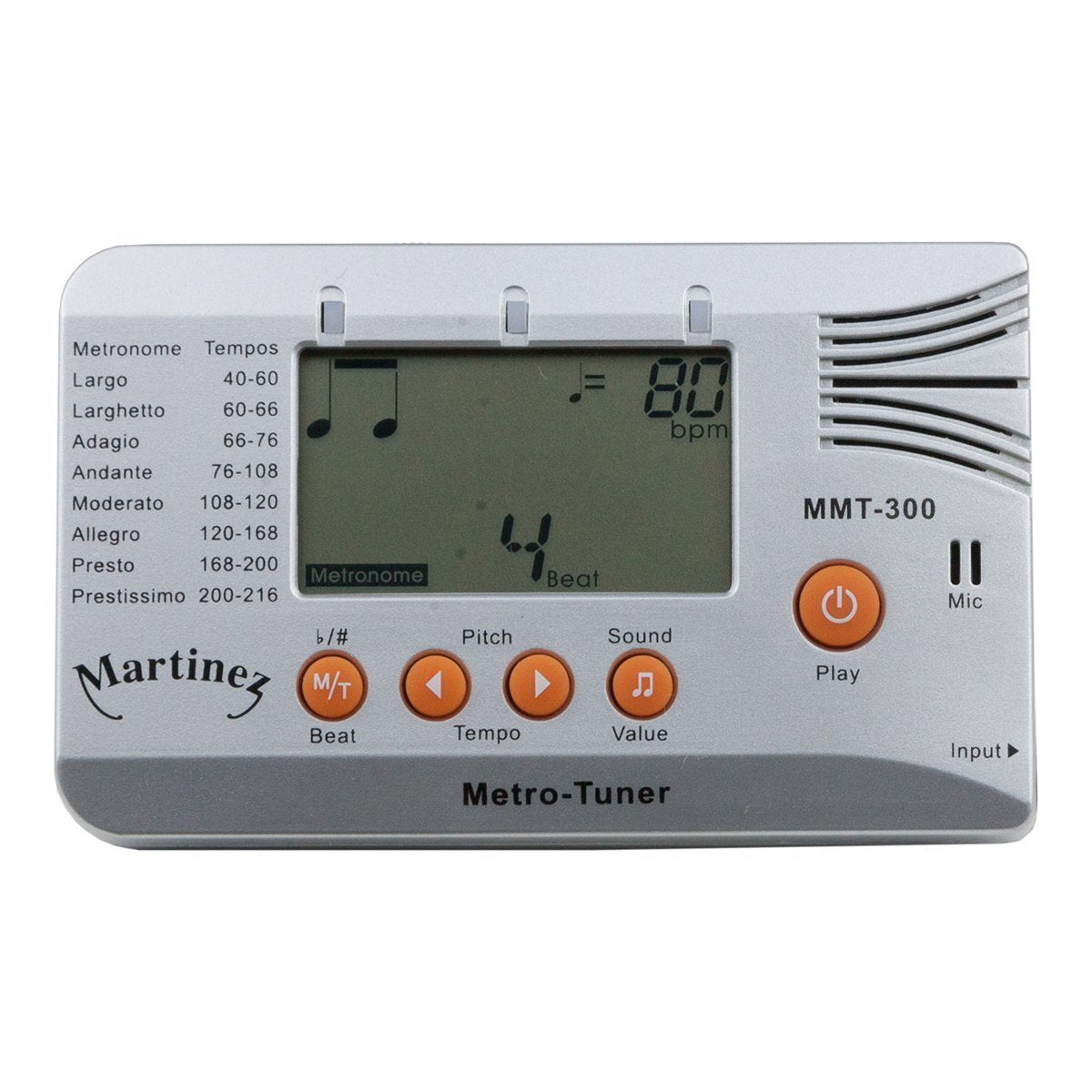 Martinez Universal Digital Metronome & Tuner for Guitar  Bass  Ukulele & Violin