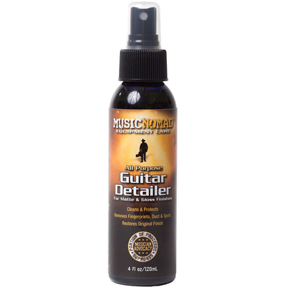 Music Nomad Guitar Detailer for Matte & Gloss Finishes - 120ml Cleaner & Polish with UV Protectants and Anti-Static Formula