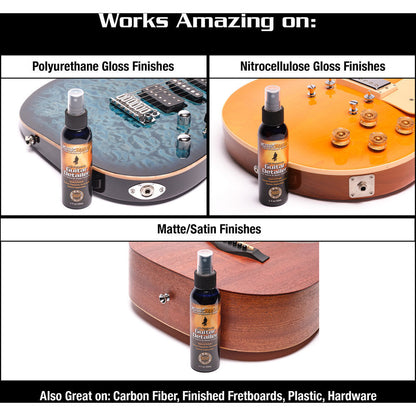 Music Nomad Guitar Detailer for Matte & Gloss Finishes - 120ml Cleaner & Polish with UV Protectants and Anti-Static Formula — view 4