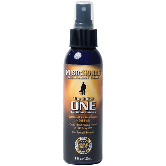Music Nomad Guitar ONE All In One Cleaner, Polish & Wax - 120ml for Gloss Finishes