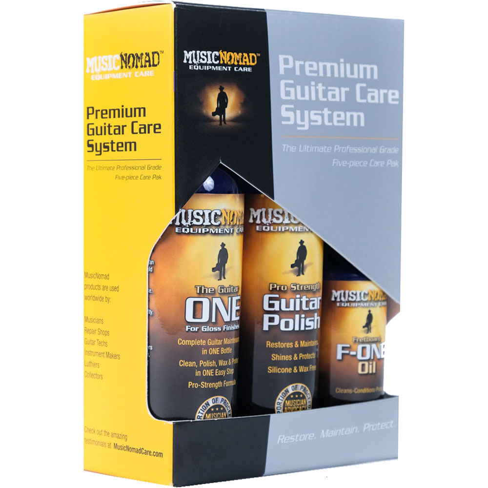 Music Nomad Premium Guitar Care Kit - 5 Piece Set for Stringed Instruments