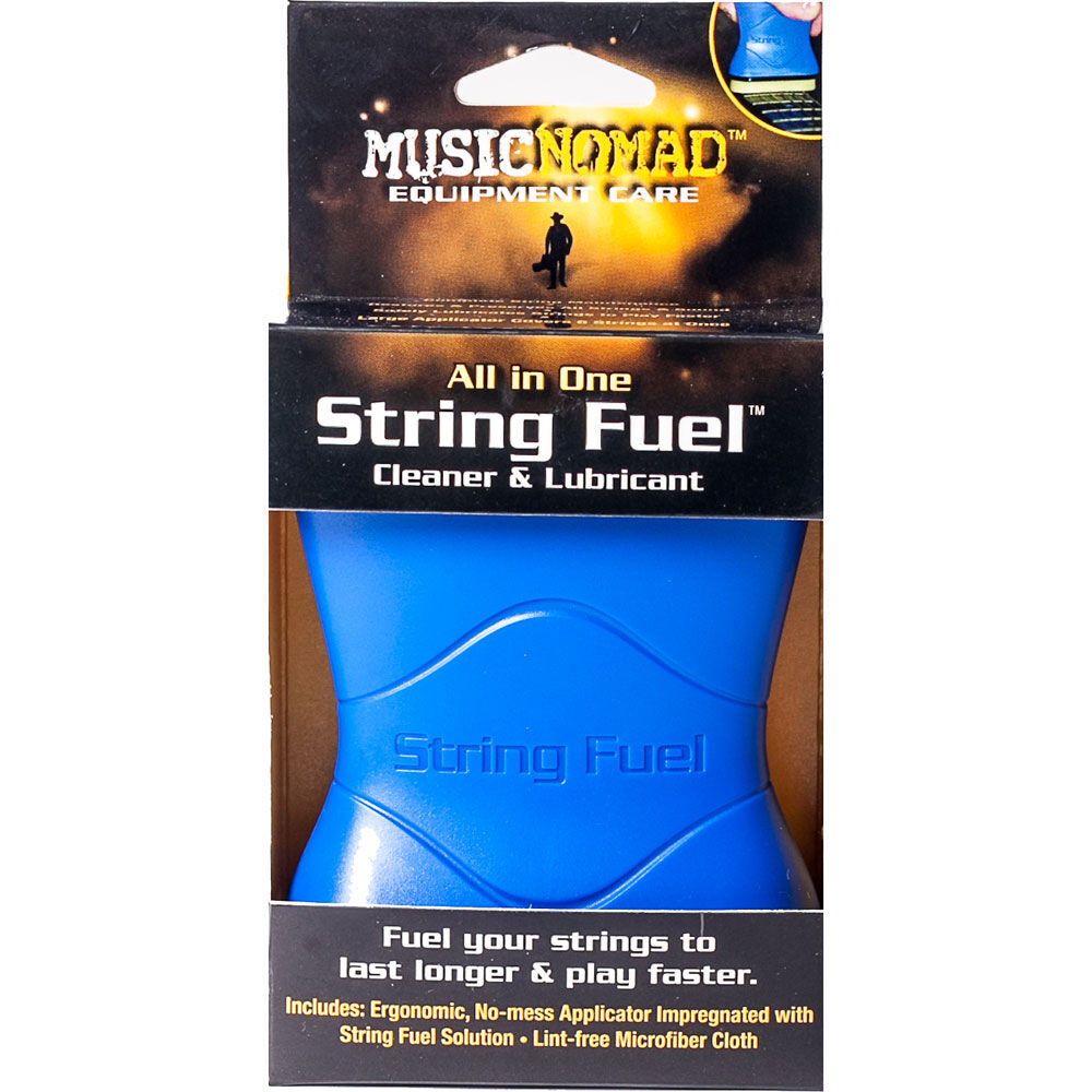 Music Nomad String Fuel All In One String Cleaner and Lubricant with Ergonomic Applicator and Microfiber Cloth