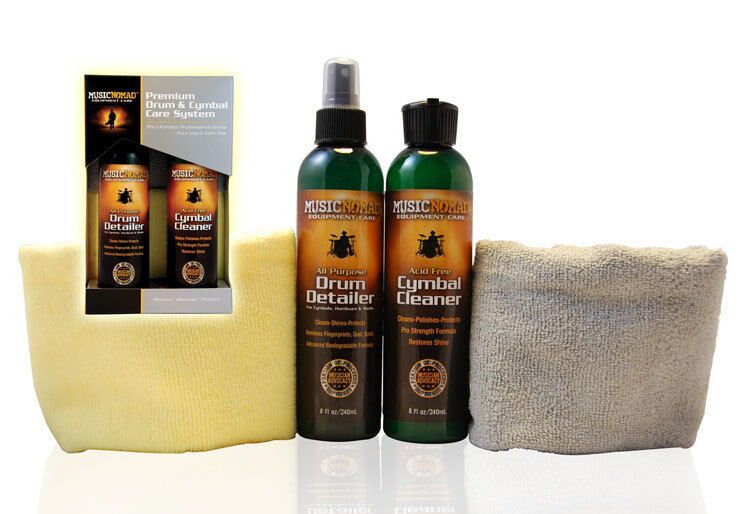 Music Nomad Premium Drum and Cymbal Care Kit 4-Piece with Cleaners, Polishes, and Microfiber Towels — view 2