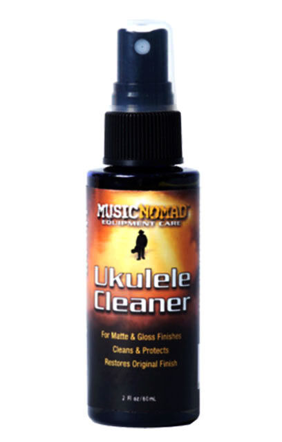 Music Nomad Ukulele Cleaner 2 oz for Matte & Gloss Finishes - Cleans, Protects, Anti-Static, Biodegradable Formula, UV Protectants