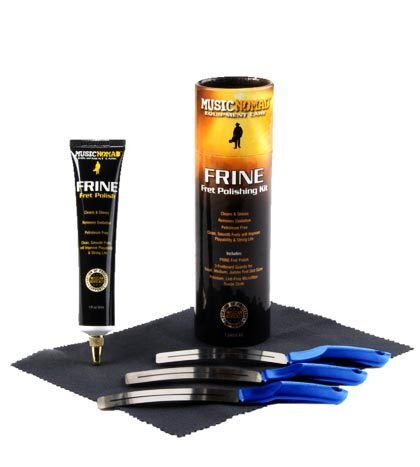 Music Nomad FRINE Fret Polishing Kit with Fret Polish, Fretboard Guards, and Microfiber Cloth for Cleaning and Maintenance