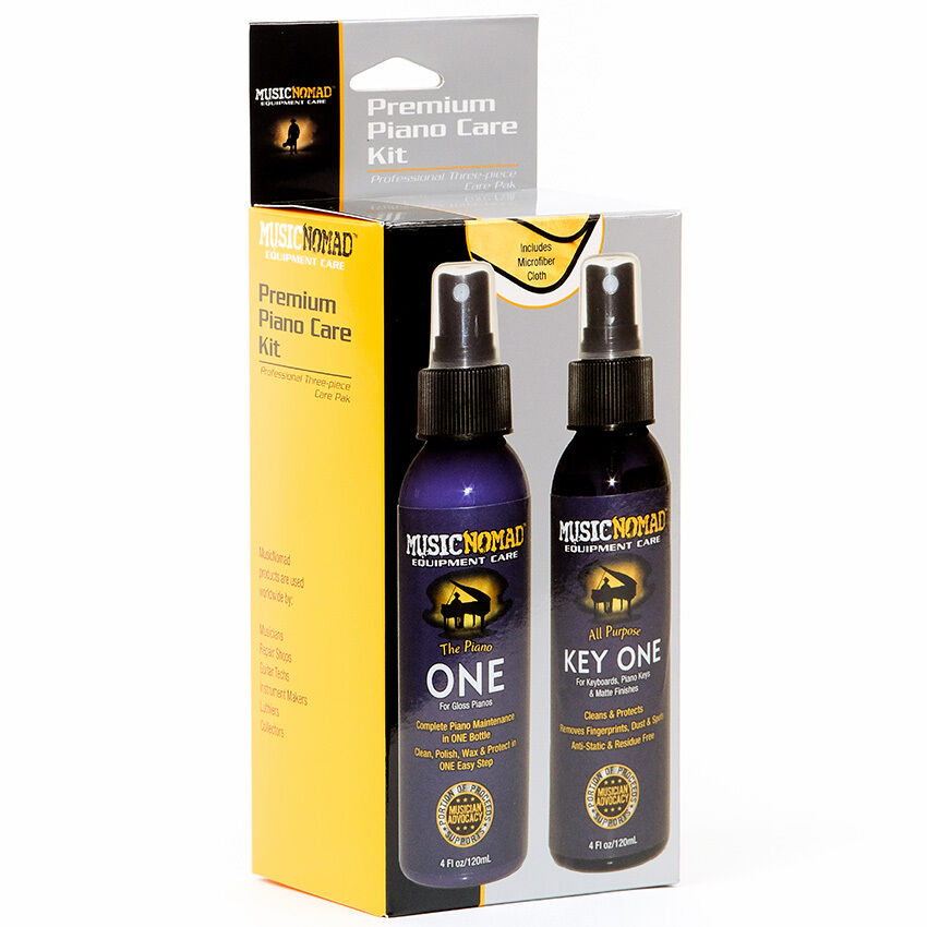 Music Nomad Premium Piano Care Kit (3-Piece) - Includes Piano ONE Cleaner, Key ONE Cleaner, and Microfiber Cloth for Piano Maintenance — view 2
