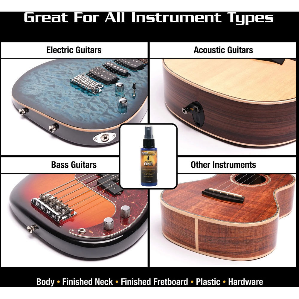 Music Nomad Premium Guitar Care Kit - 3 Piece Set with Cleaner, Fretboard Oil, and Microfiber Cloth — view 5