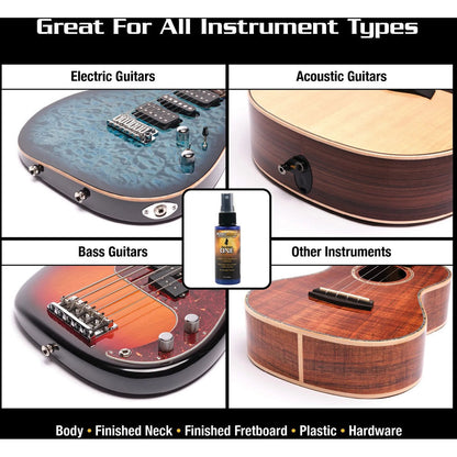 Music Nomad Premium Guitar Care Kit - 3 Piece Set with Cleaner, Fretboard Oil, and Microfiber Cloth — view 5