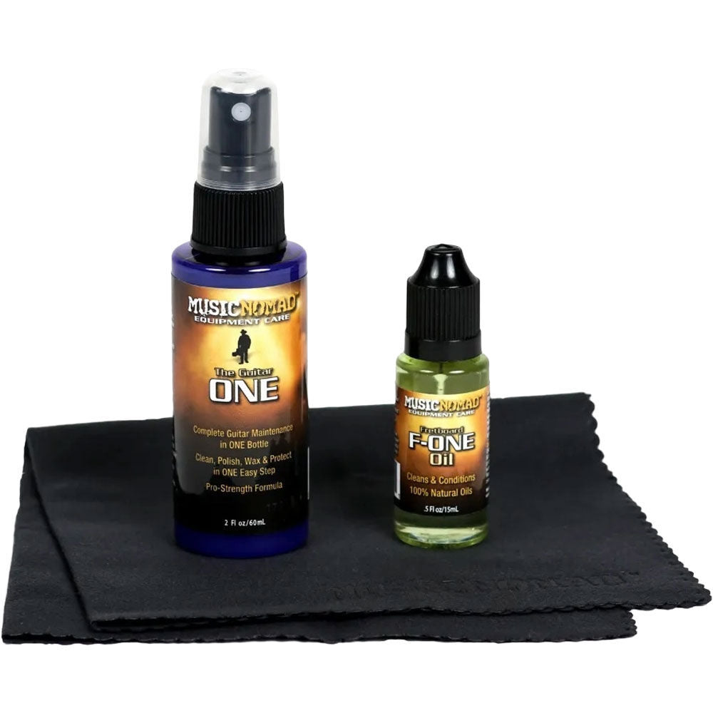 Music Nomad Premium Guitar Care Kit - 3 Piece Set with Cleaner, Fretboard Oil, and Microfiber Cloth — view 2