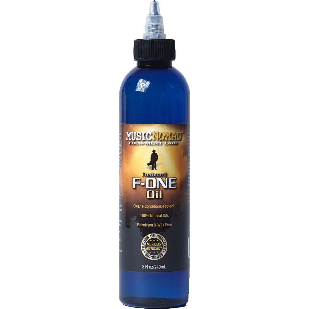 Music Nomad F-ONE Oil Fretboard Cleaner & Conditioner 240ml - Natural, Lemon Oil Free, Cleans, Conditions, Protects Unfinished Wood