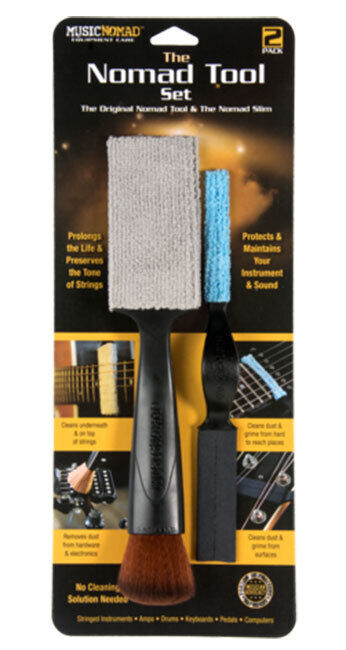 Music Nomad Tool Set - Nomad Tool & Nomad Slim for Stringed Instruments, Drums, Keyboards, & Electronics Cleaning