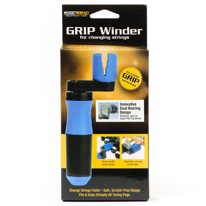 Music Nomad Grip Winder with Rubber Lining and Dual Bearing Design for Tuning Pegs