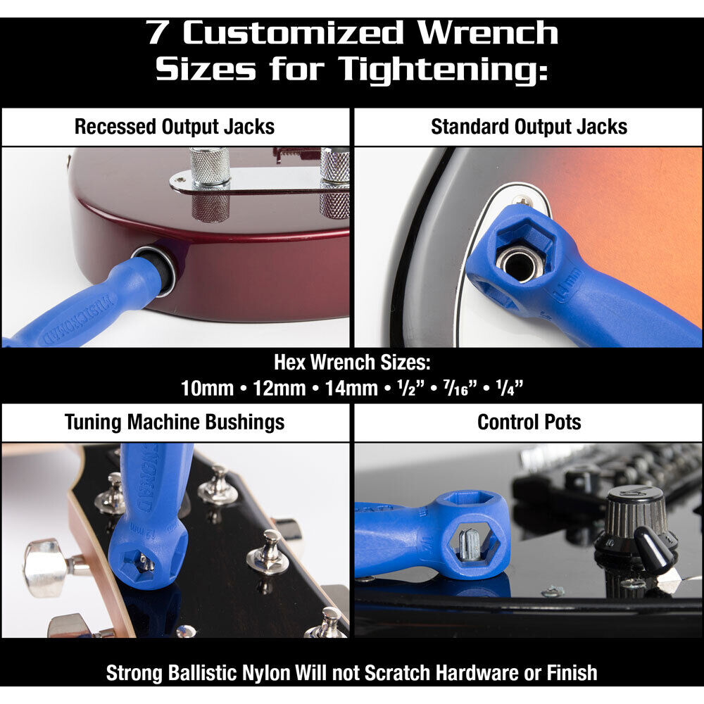 Music Nomad Guitar Tech Screwdriver & Wrench Set with 18 Bits, 7 Hex Sizes, Premium Spanner Wrench, Ergonomic Handle, Aluminum Case — view 5