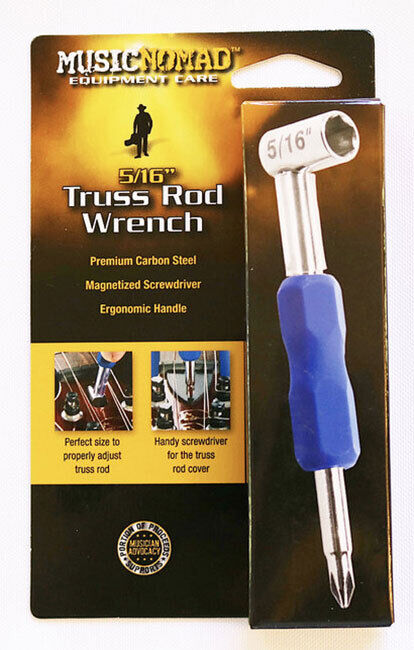 Music Nomad Premium 5/16" Truss Rod Wrench with Magnetized Screwdriver & Protective Bumper