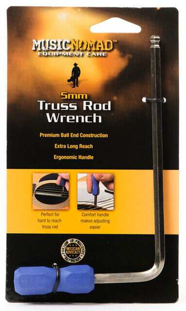 Music Nomad 5mm Truss Rod Wrench for Acoustic Guitars - Durable Steel, Ergonomic Handle, Fits Most Martin Models