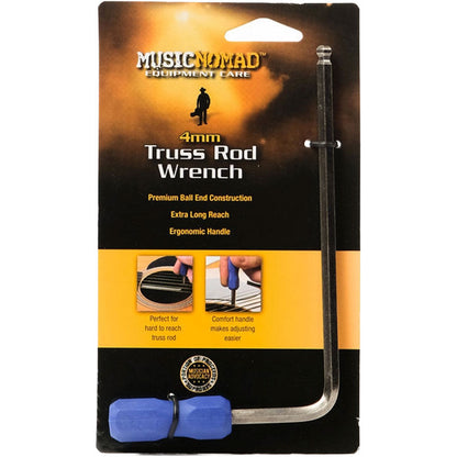 Music Nomad 4mm Truss Rod Wrench for Martin Guitars - Durable Steel, 4.75" Long Arm, Ergonomic Handle, Ball End Design