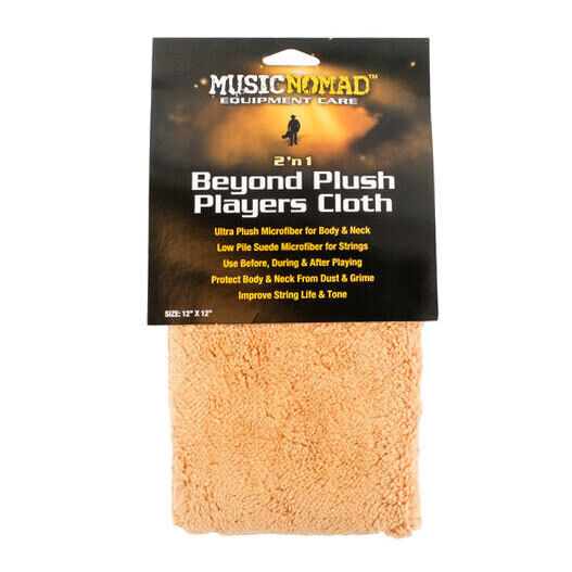 Music Nomad Beyond Plush Microfiber Guitar and Bass Cleaning Cloth, 12" x 12"