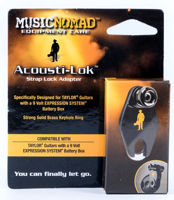 Music Nomad Acousti-Lok Strap Lock Adapter for TAYLOR Guitars - Black Finish