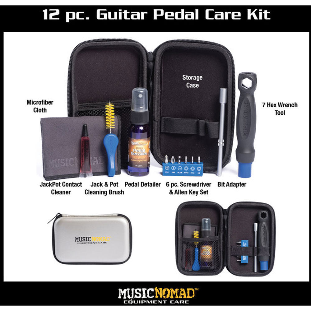 Music Nomad 12-Piece Guitar & Bass Pedal Care Kit with Cleaning Tools and Accessories — view 4
