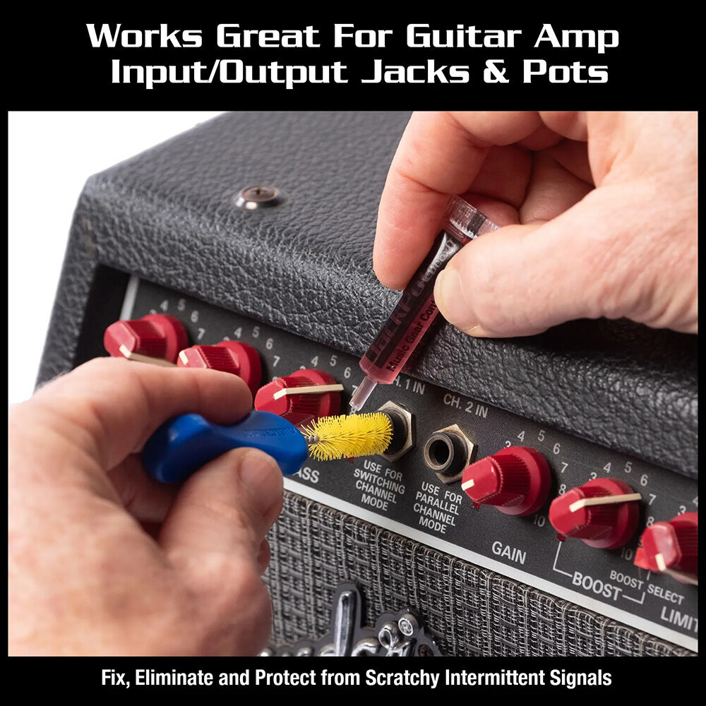 Music Nomad JackPot Contact Cleaner with Deoxit® & Cleaning Brush (2-Piece) for Guitars, Amps, Pedals, and Music Gear — view 5