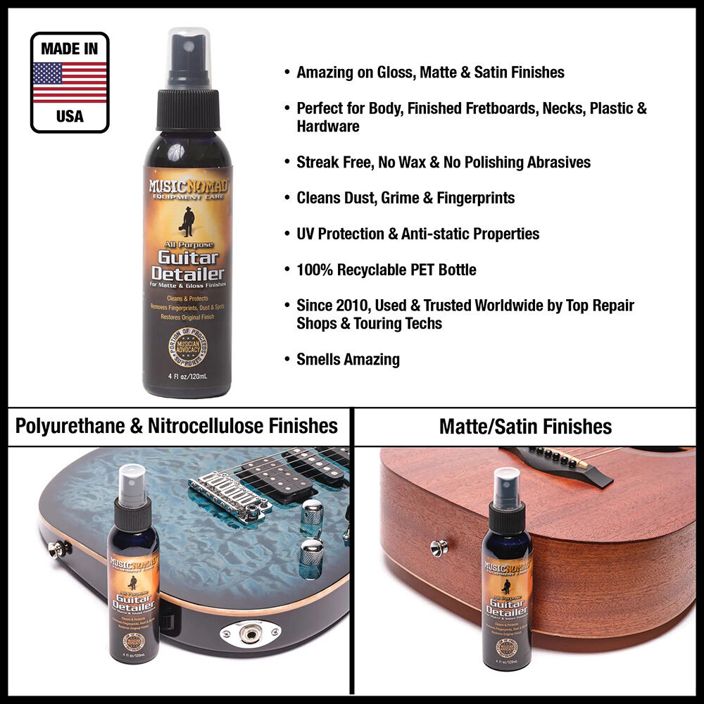 Music Nomad Guitar Care Starter Kit - 8-Piece Maintenance Tools for Electric, Acoustic & Bass Guitars — view 2