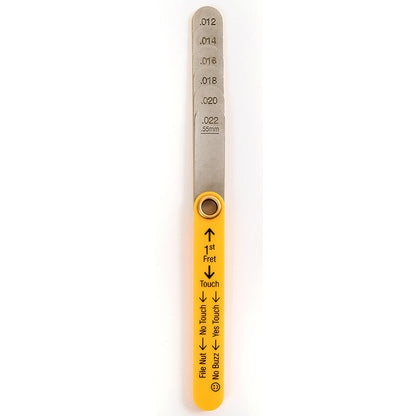 Music Nomad Precision Nut Height Gauge for Guitar Setup with Laser Etched Sizes and Easy Instructions — view 6
