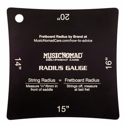 Music Nomad Precision Radius Gauge Set - 2 Piece Stainless Steel Fretboard and String Measurement Tools for Guitars — view 4