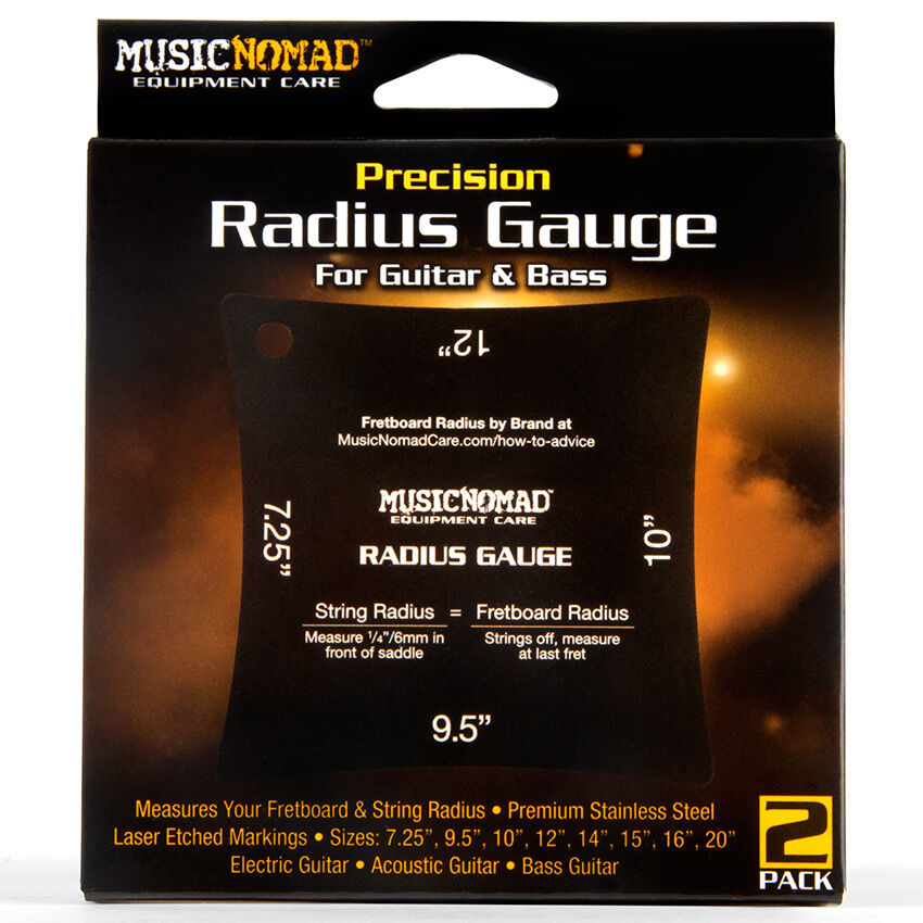 Music Nomad Precision Radius Gauge Set - 2 Piece Stainless Steel Fretboard and String Measurement Tools for Guitars — view 2