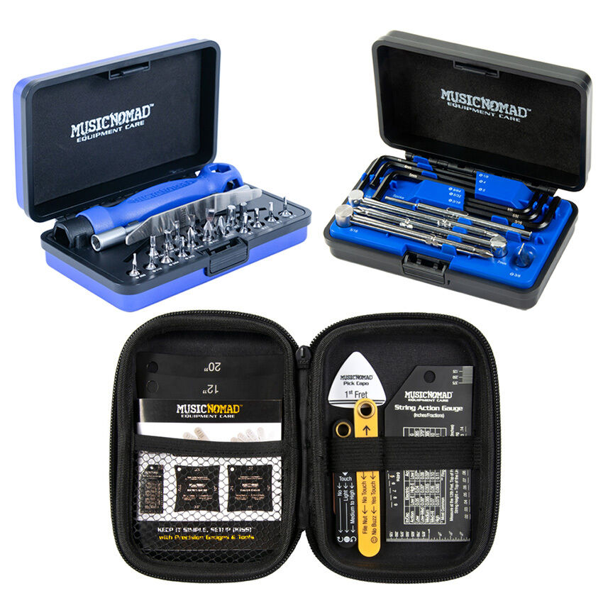 Music Nomad Keep It Simple Setup (KISS) Starter Kit Bundle - Repair/Maintenance Tools for Electric, Acoustic, Classical, and Bass Guitars
