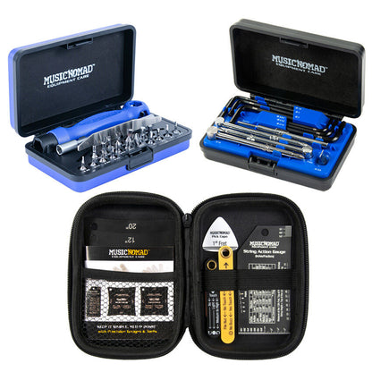 Music Nomad Keep It Simple Setup (KISS) Starter Kit Bundle - Repair/Maintenance Tools for Electric, Acoustic, Classical, and Bass Guitars
