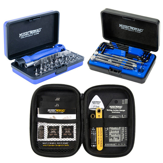 Music Nomad Keep It Simple Setup (KISS) Starter Kit Bundle - Repair/Maintenance Tools for Electric, Acoustic, Classical, and Bass Guitars