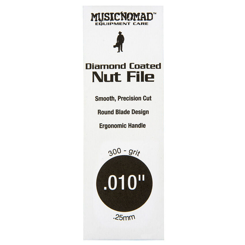 Music Nomad .010" Diamond Coated Nut File with Ergonomic Handle and Round Blade Design — view 2