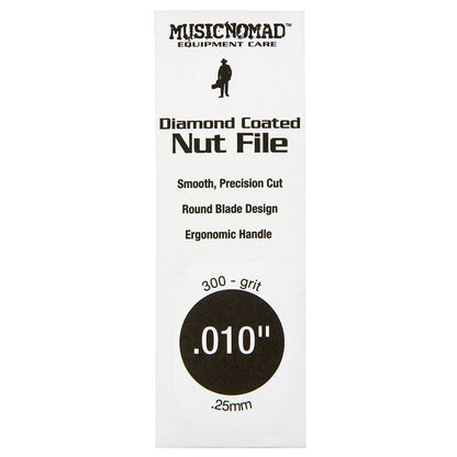 Music Nomad .010" Diamond Coated Nut File with Ergonomic Handle and Round Blade Design — view 2