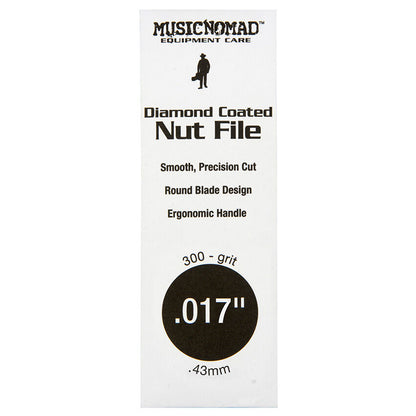 Music Nomad .017" Diamond Coated Nut File - Ergonomic Handle, Precision Cuts, Suitable for Various Materials — view 2