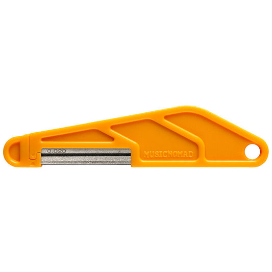 Music Nomad Diamond Coated .020" Nut File with Ergonomic Handle - Precision Cutting Tool for Guitars and Basses