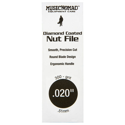 Music Nomad Diamond Coated .020" Nut File with Ergonomic Handle - Precision Cutting Tool for Guitars and Basses — view 2