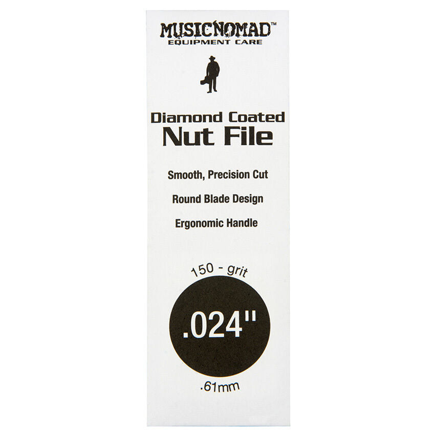 Music Nomad Diamond Coated .024" Nut File with Ergonomic Handle and Laser Engraved Size — view 2