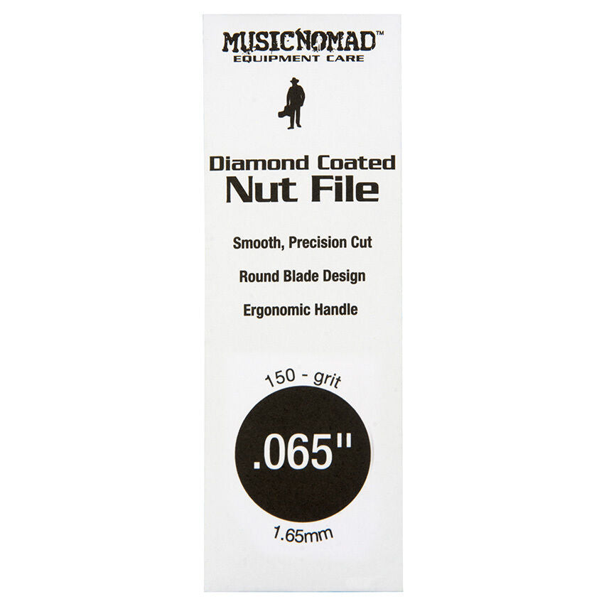 Music Nomad Diamond Coated 0.065" Nut File - Ergonomic Handle, Precision Cuts, Suitable for Various Materials — view 2